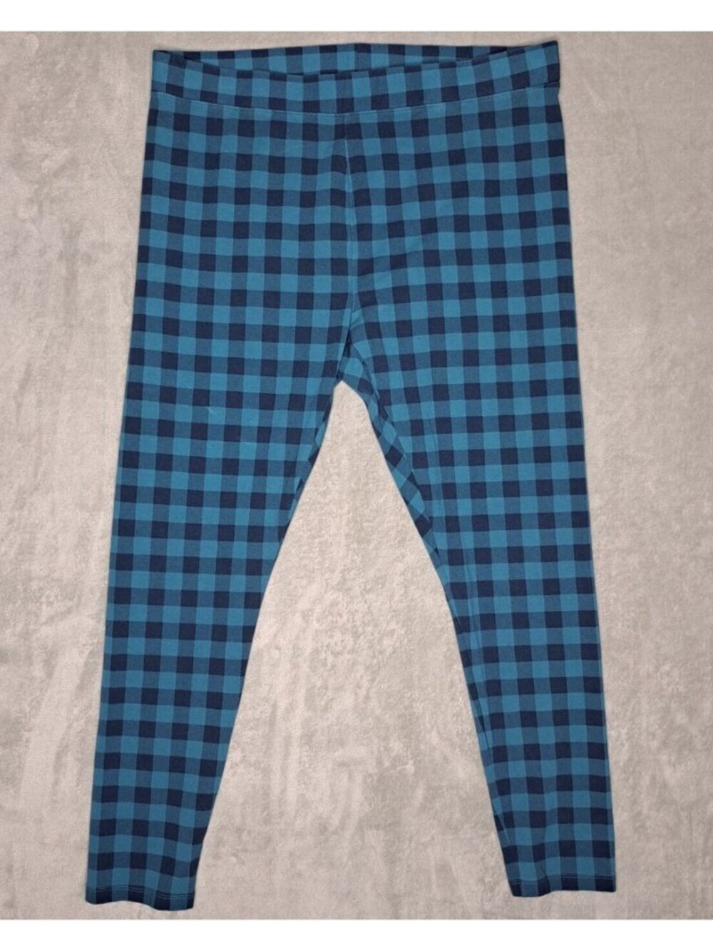 Style & Co Basic Blue Plaid Leggings Size 1X High Rise